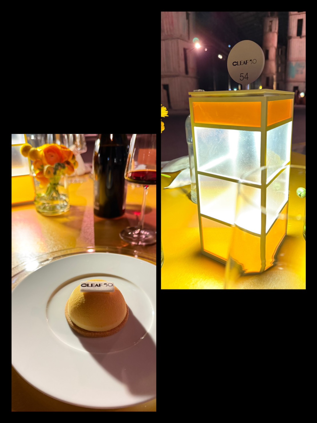 CLEAF 展覽空間中以黃色電話亭為設計裝置主軸，並搭配花藝、燈光與品牌細節，營造創意與互動感兼具的展區。